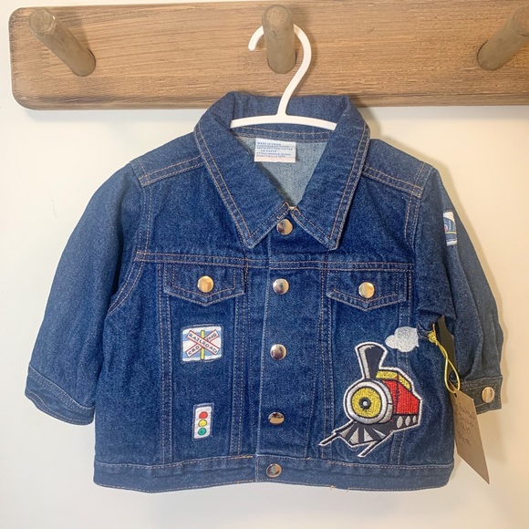 Embroidered train denim jacket - Picture 1 of 3